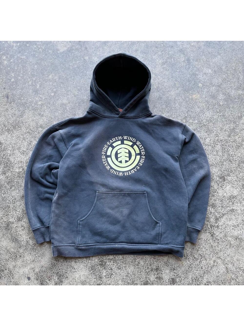 Vintage 90s/2000s Blue Element Skateboards Boxy Hoodie medium